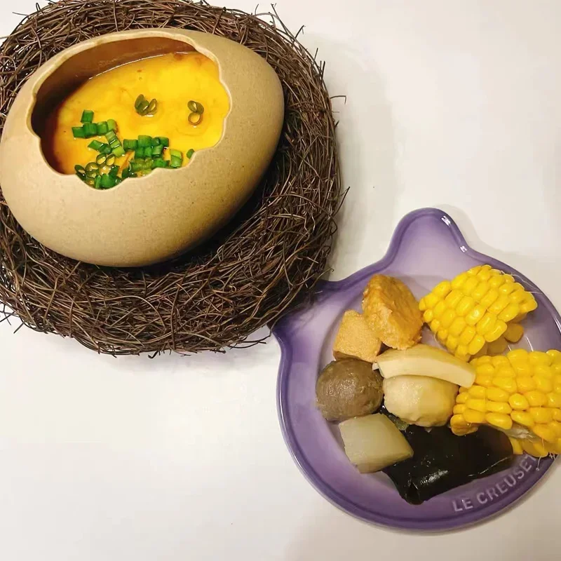 Популярный горшок для ресторана креативная миска лапши в виде разбитых яиц