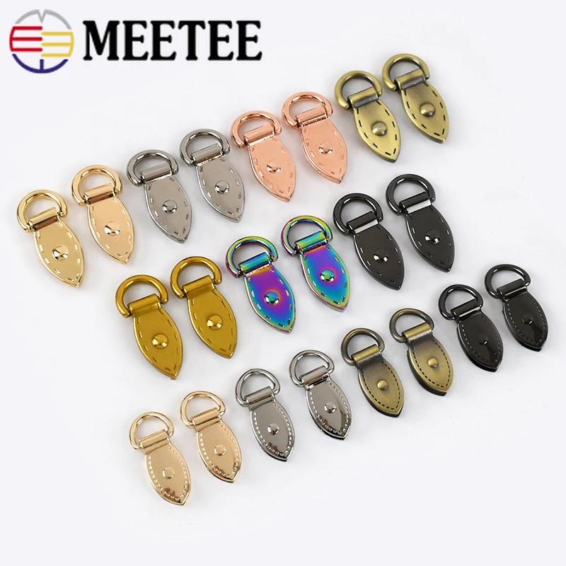 4/10pc Meetee 9/10mm Metal O D Ring Buckles Handbag Strap Clasp Clip Hook for Bag Side Hanger DIY Leather Craft Sewing Accessory