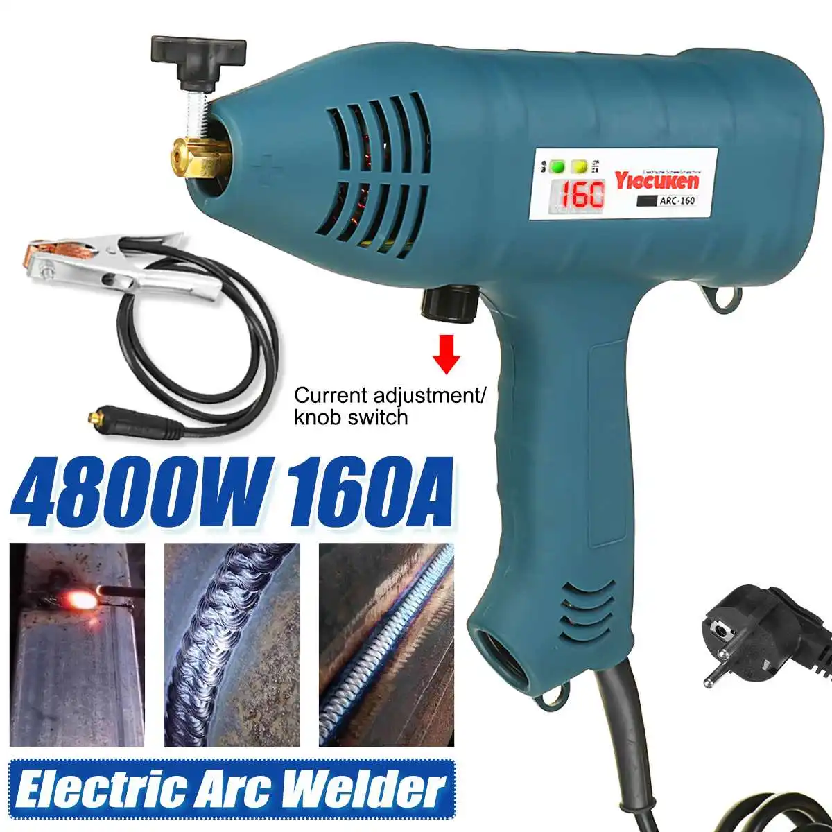 

220V 4800W Handheld Portable Electric Arc Welding Machine Automatic Digital Intelligent Welding Machine Current Adjustment