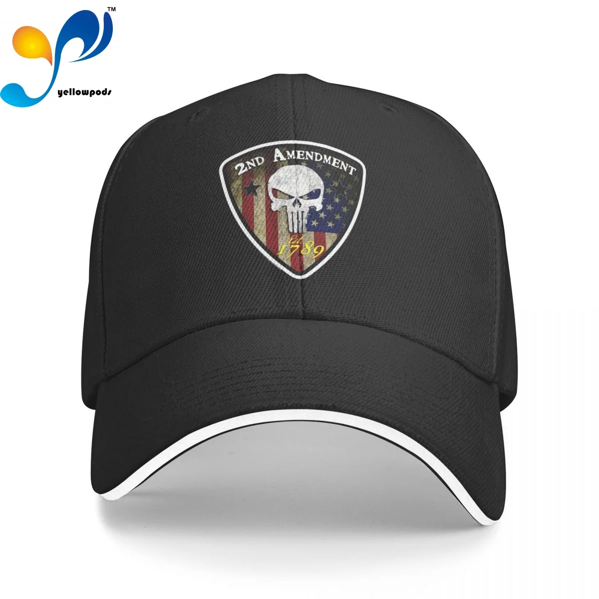 

Fashion Amendment-Punisher Print Men's New Baseball Cap Fashion Sun Hats Caps for Men and Women