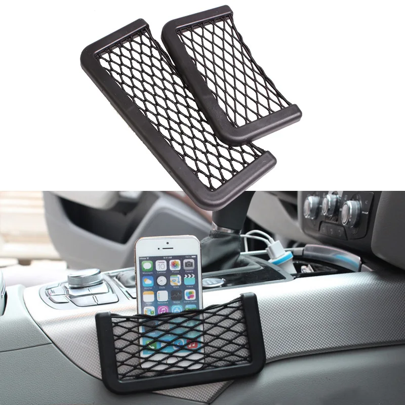 

Автомобильный Органайзер, 1 шт., Универсальная автомобильная сумка для хранения, эластичная сетка на резинке, Карманный держатель для телеф...