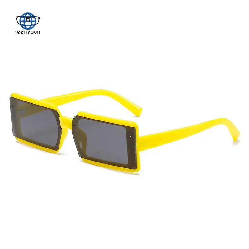 

Teenyoun New Square Sunglasses Eyewear Fashion Candy Color Square Knockout Punk Dazzling Sun Glasses Women