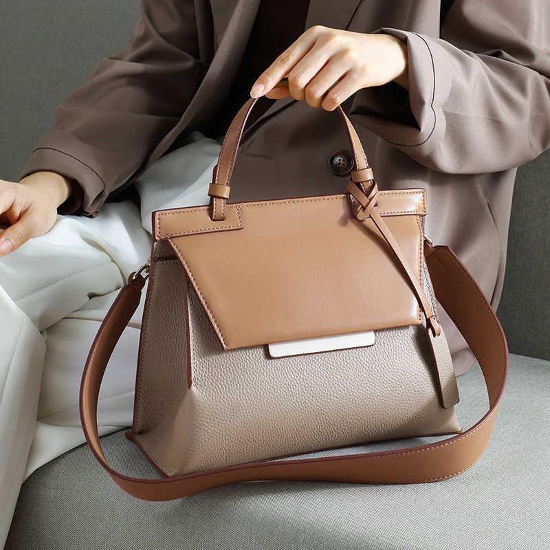 High quality leather bag 2020 new fashion handbag fashion messenger bag large capacity 2022 shoulder bag women's bag