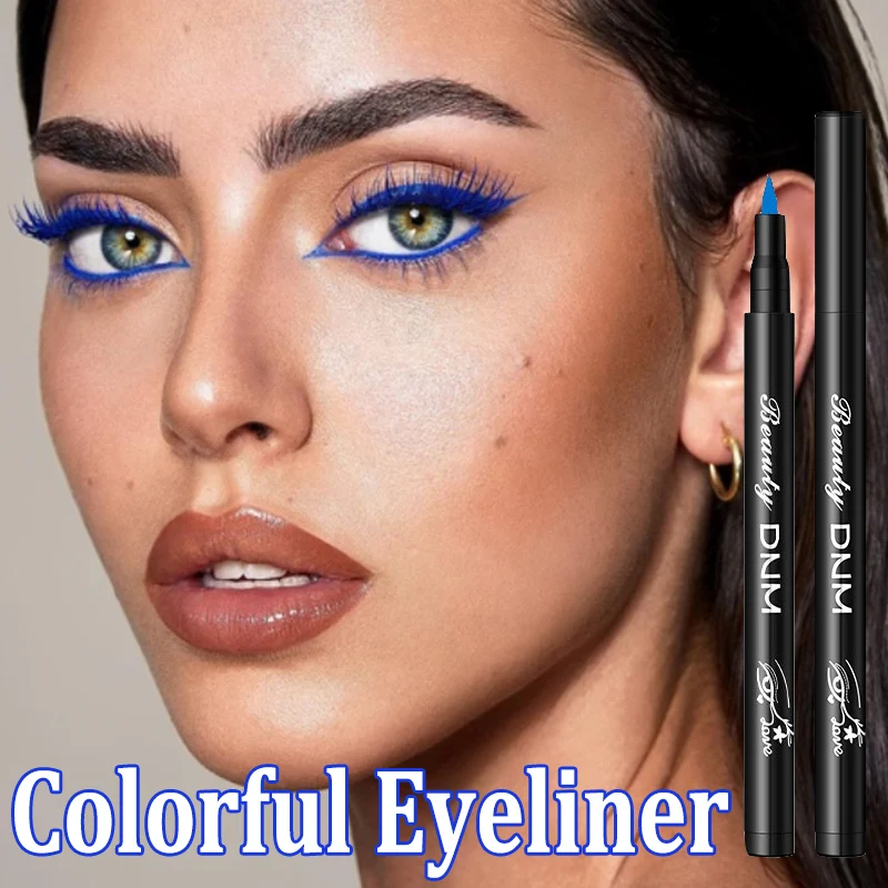 Colorful Liquid Eyeliner Waterproof Long Lasting Not Blooming Matte Pink Purple Green Neon Eye Liner Create Charming Eye Makeup