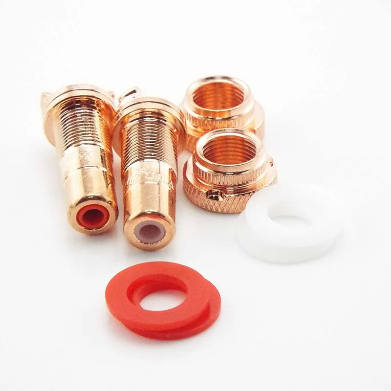 Gold RCA Jack HIFI терминалы Pom изоляция высококачественный переходник с внутренней