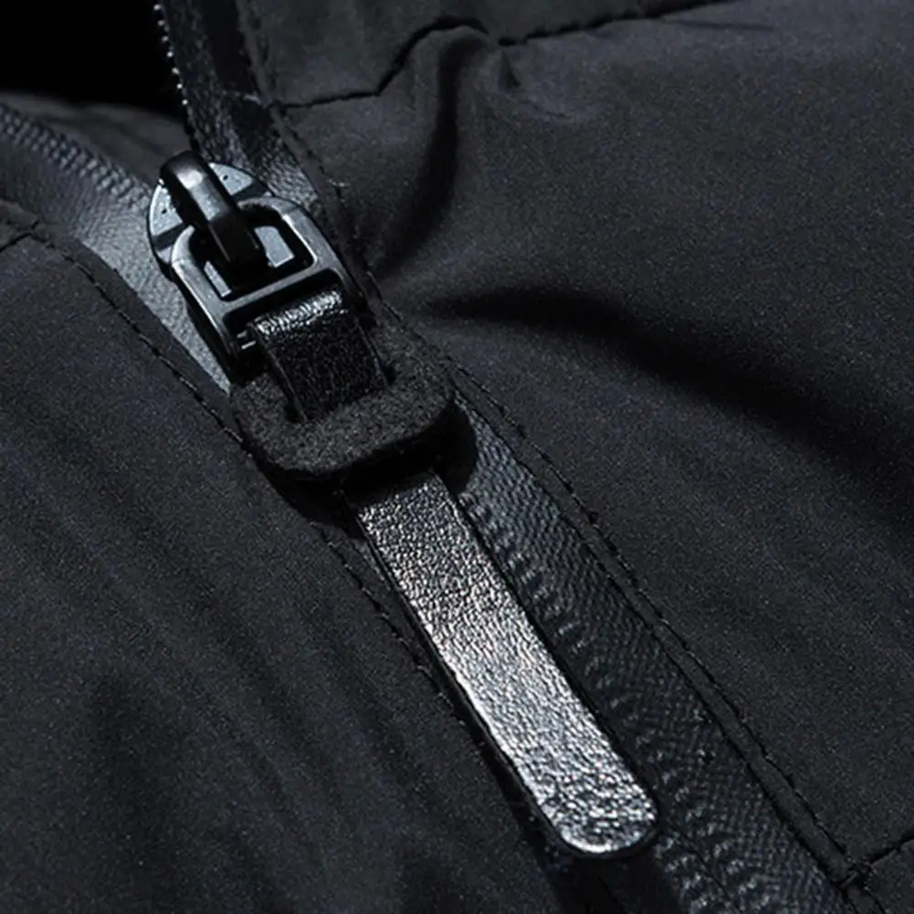 Winter Mannen Jas Hooded Slim Fit Lange Mouwen Koord Zakken Windjack Voor Dagelijks Dragen