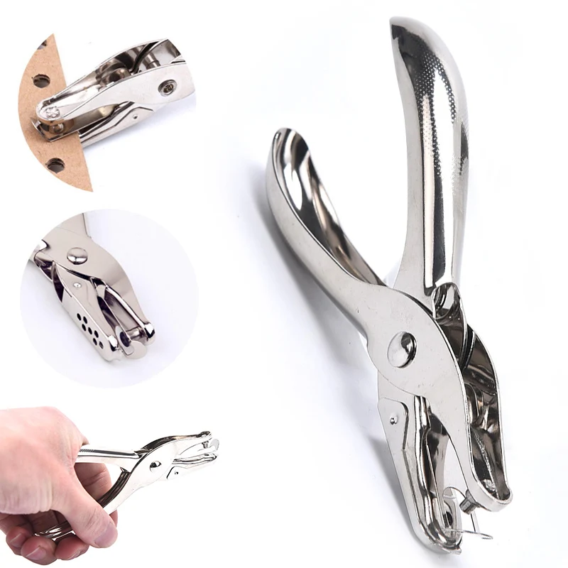 

1 Pcs Office Handle Hole Punch Loose-leaf Paper Cutter Single Hole Puncher