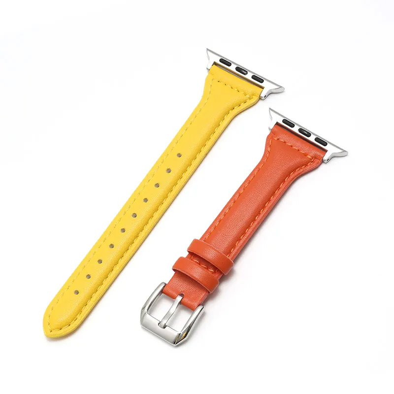 

Slim Cow Leather Strap For Apple Watch Band Series 8 ULTRA 7 6 SE 5 4 3 38MM 42MM Bracelet For iwatch 49MM 40MM 44MM 41MM 45MM