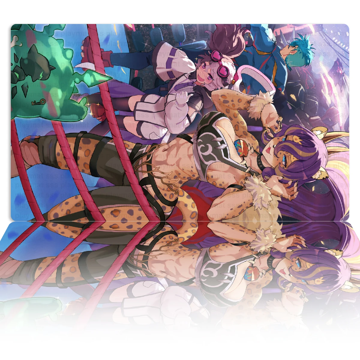 

YuGiOh Vanquish Soul Playmat Dr. Madlove & Panthera Mat TCG CCG Board Game Trading Card Game Mat Anime Mouse Pad Zone & Free Bag