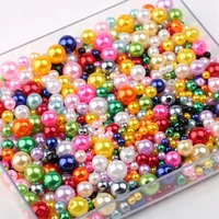 abs pearl kit for jewelry making 24 color macarone pearl beads kit for diy bracelet necklace earrings accessories 4 6 8 10mm