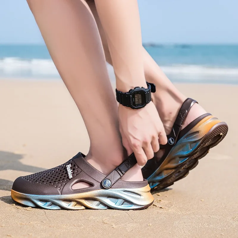 Womens Sandals 2022 Summer Sandals Fashion Hollow Out Breathable Beach Slippers Flip Flops EVA Massage Slippers Sandals