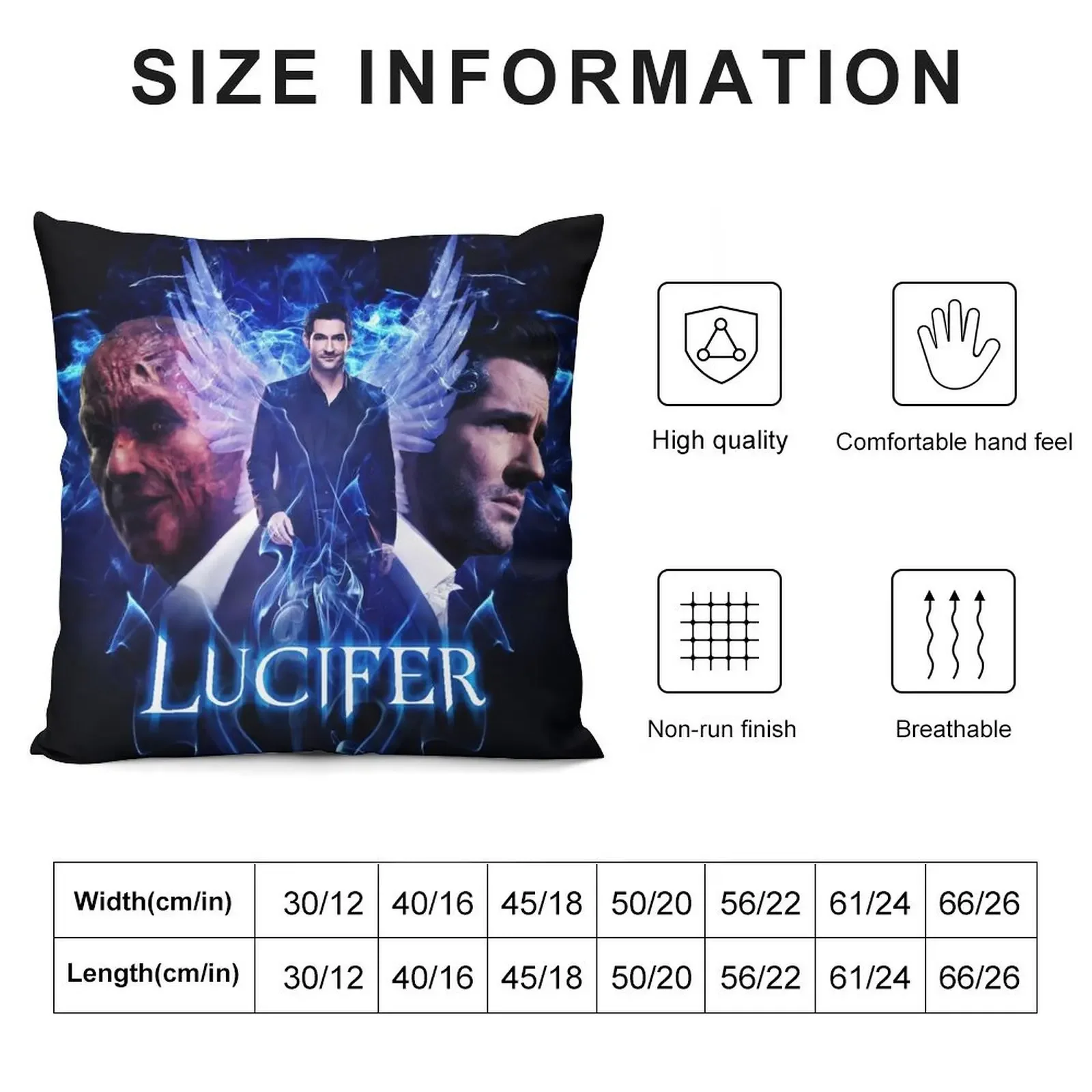 Lucifer Morningstar-Дьявол против ангела декоративная подушка на заказ наволочка чехол