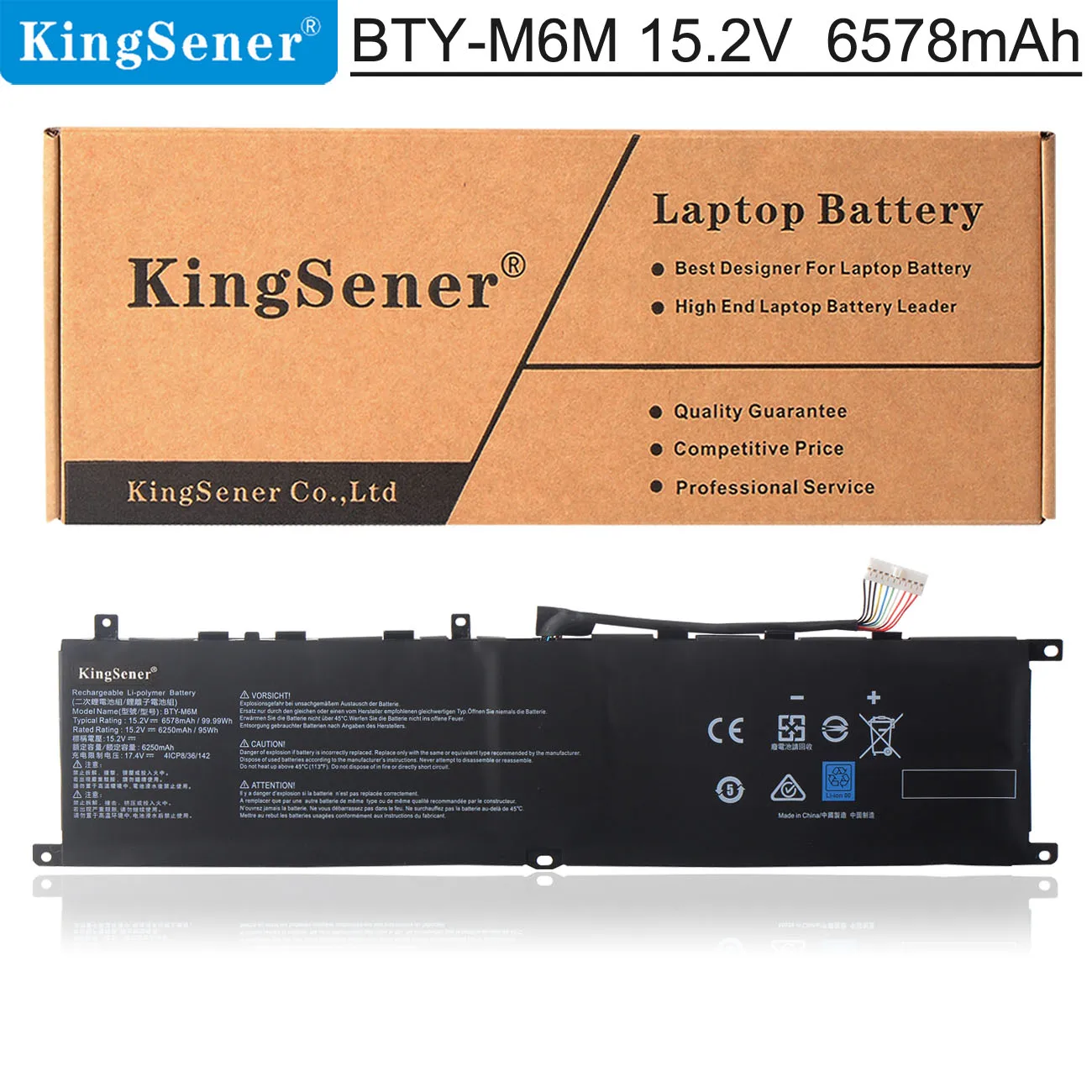Bateria do Portátil para Msi Bty-m6m Kingsener Criador 15 A10sd A10sf Gs66 Discrição 10sfs 10sgs 10se045 10ug Ge66 Raider 10sfs Ws66