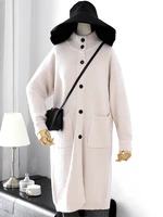 elegant long sleeve single breasted cardigan jacket for women autumn winter long sleeve turtleneck knitted outwear lady sweater