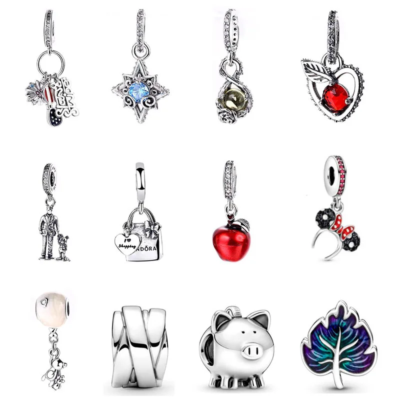 

100% Silver Color charms Princess Collection Charms fit Original Pandora Beads Bracelet silver jewelry