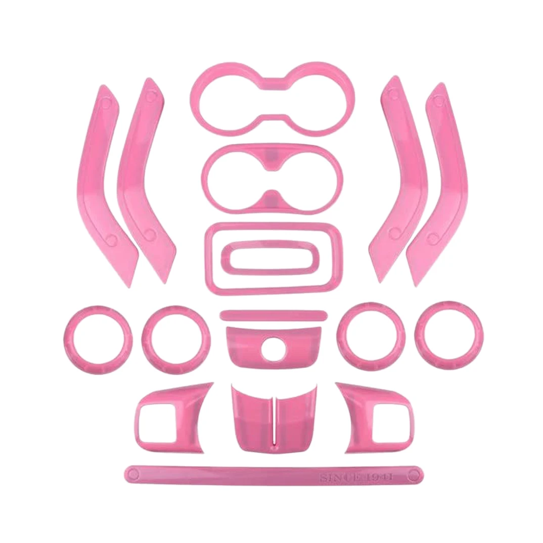 18 шт. декоративные накладки на руль и центральную консоль для Jeep Wrangler JK JKU 2011-18