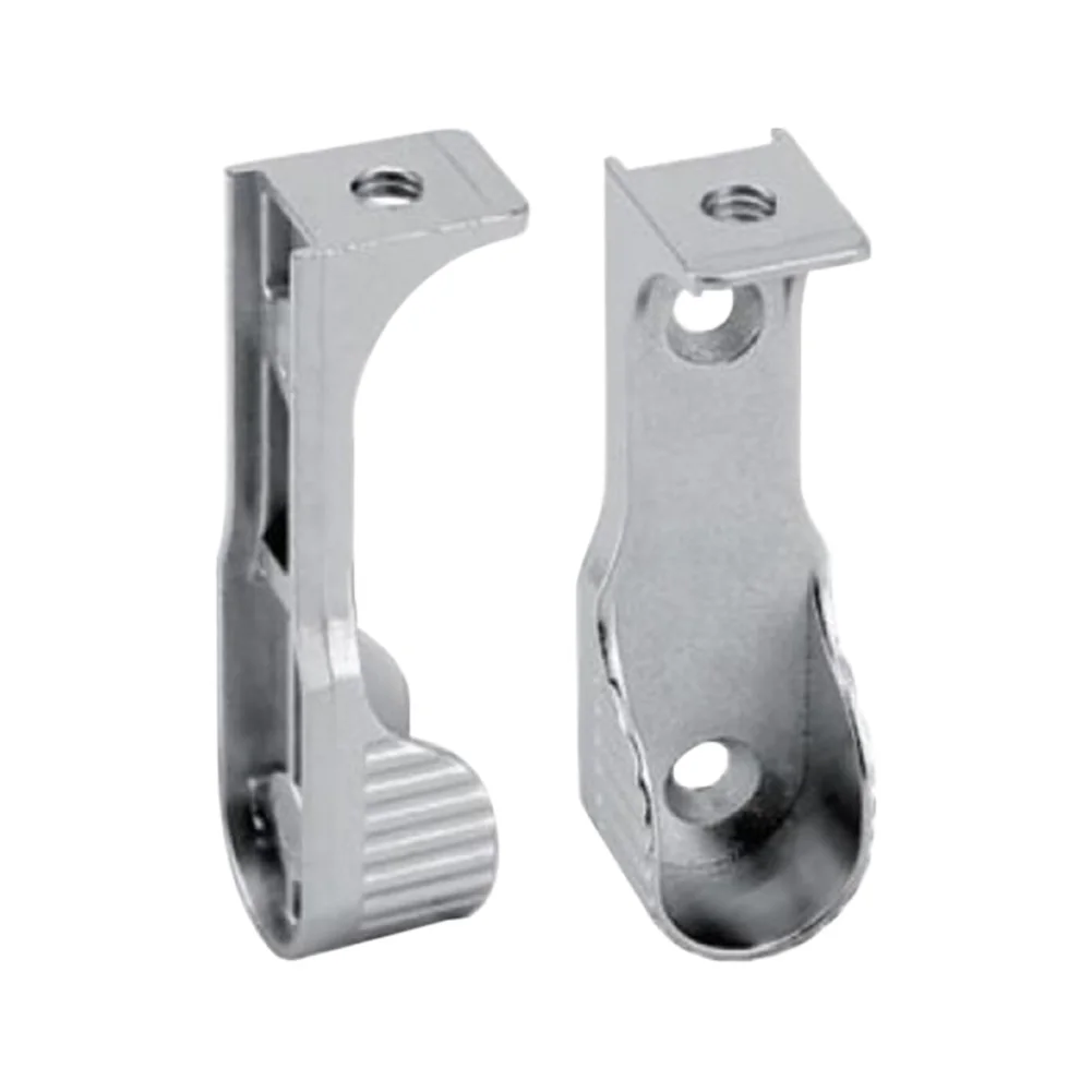 

4pcs Zinc Alloy Durable Wall Hanging Portable Cabinet With Screws Clothes Oval Rail Holder Universal Rods Wardrobe Tube Bearing