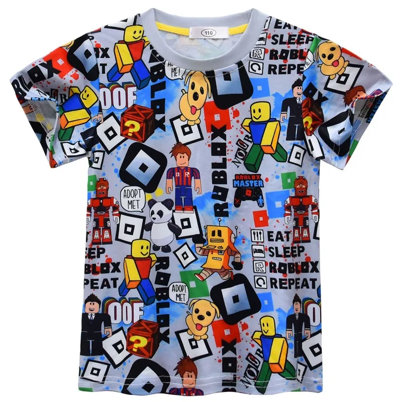 Фото Пижамный костюм с персонажами игры Roblox, аниме и мультфильмов, с коротким рукавом, домашняя одежда, подарки на день рождения №1