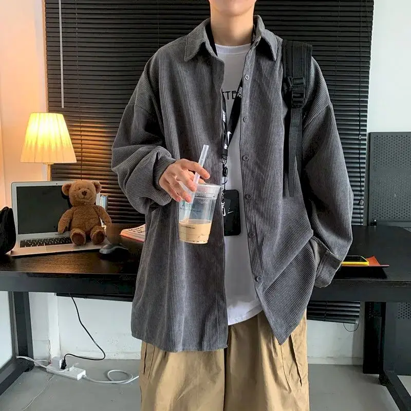 Вельветовая куртка женские рубашки Мужская блузка осенняя Корейская свободная