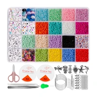 colors glass small beads bracelet making kits