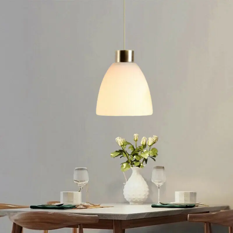 Лампа из белого матового стекла в форме колокольчика настенная лампа для