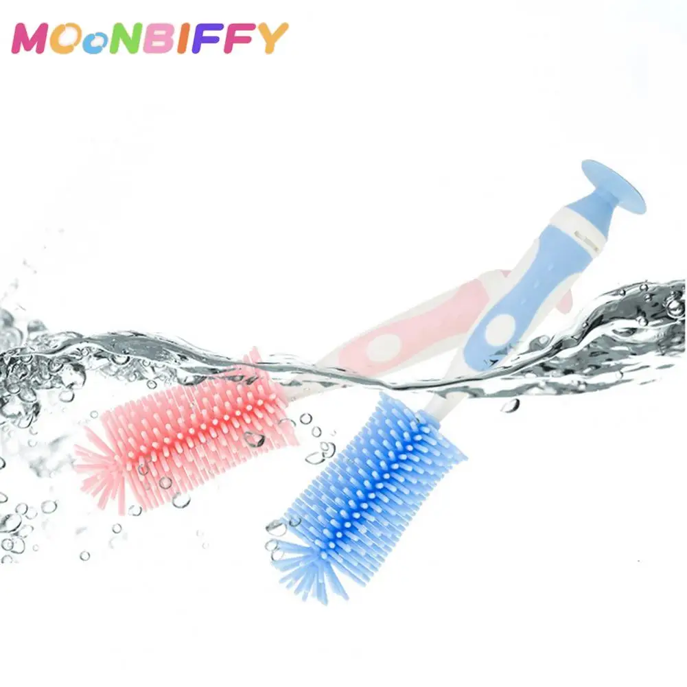 

Silicone+PP Baby Bottle Brush Feeding Bottle Brush Nipple Cleaning Brush Infant Milk Bottle Brush Cleaner for Home Cleaning Tool
