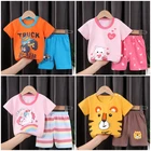 Детский хлопковый комплект из футболки с коротким рукавом и шортов