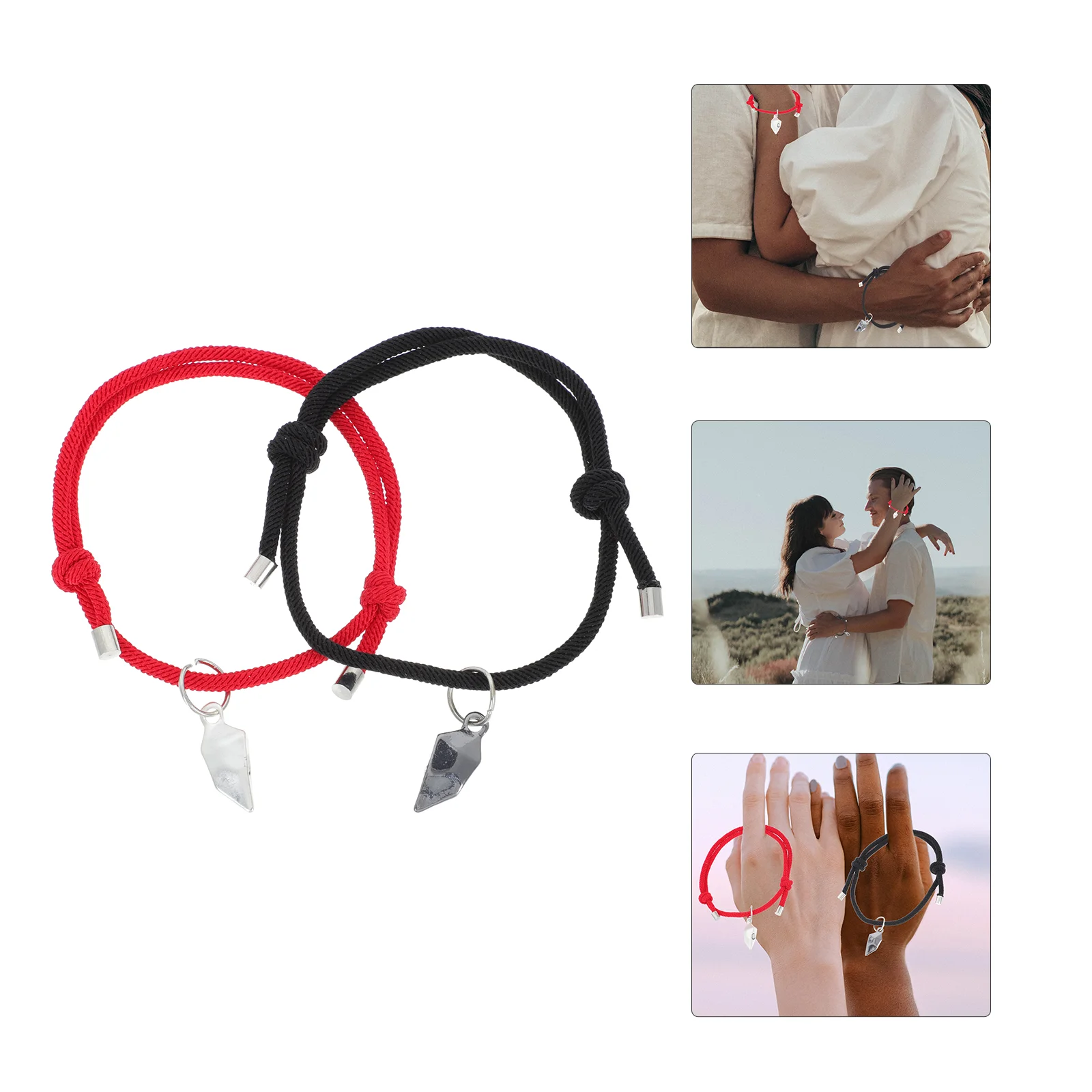 

Bracelet Matching Lucky Wrist Gift Chain Lover Red Couple Fashion Bracele Friendship Fortune Charm Bangle Day String S Valentine
