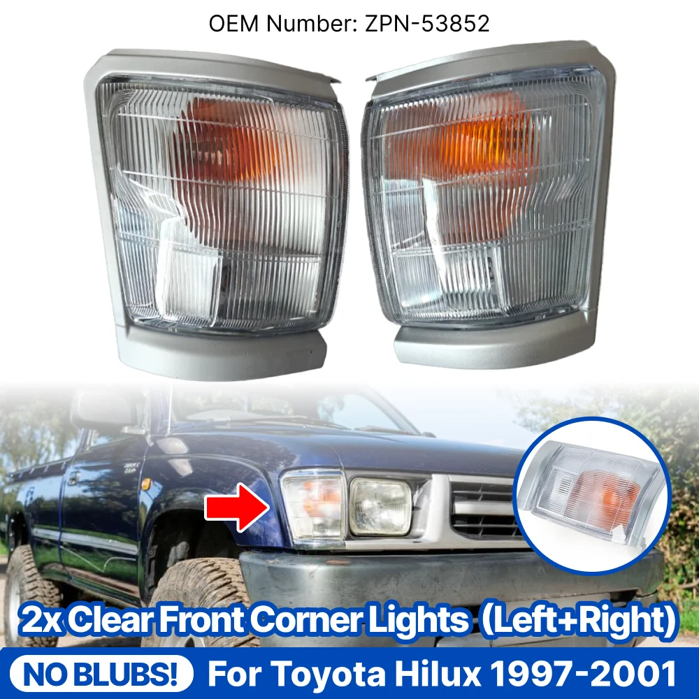 

Угловой светильник автомобиля, передний указатель поворота, габаритный индикатор, парковочная лампа, корпус без лампы для Toyota Hilux 1997 1998 1999 2000 2001