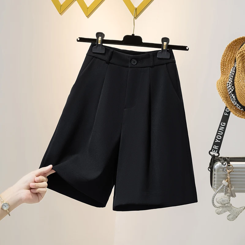 

Черный костюм, Летний стиль 2022, корейская мода, женские мешковатые шорты-карго, женская одежда в стиле Харадзюку, спортивные брюки с высокой талией, уличная одежда