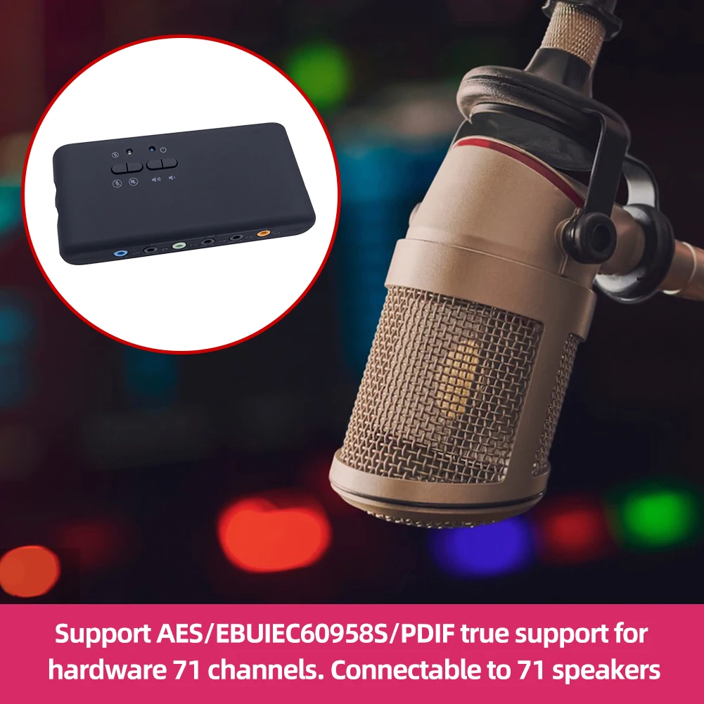 

7,1 Звуковая карта Usb Внешняя стерео 2,0 Звуковая карта Cmi6206 чипсет Usb аудио устройство класс Spec1.0 и Usb Hid класс Spec