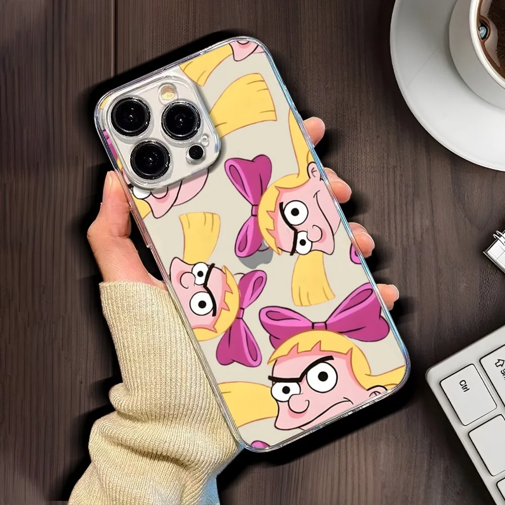 Чехол для телефона с забавным рисунком H-Hey A-Arnold Iphone 16 15 11 13 14 Pro Max Plus X Xr Xs Se2020 12 mini