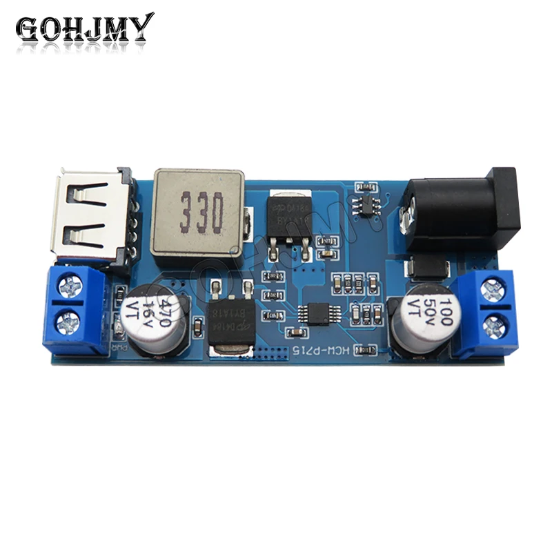 Понижающий модуль питания GOHJMY 24В/12В в 5В 5А LM2596S
