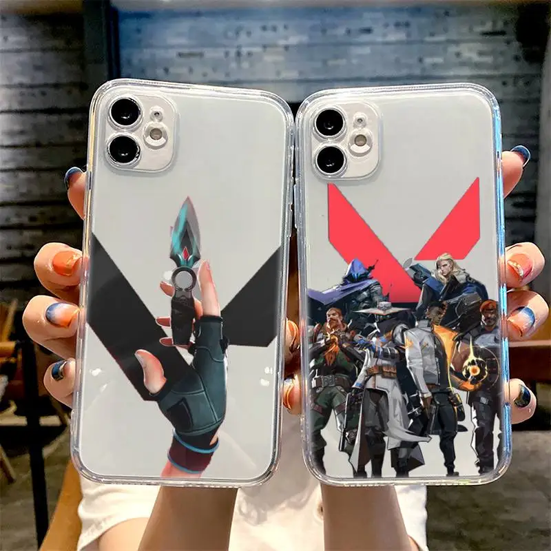 

Valorant Phone Case For iphone 13 12 11 8 7 plus mini x xs xr pro max Transparent soft