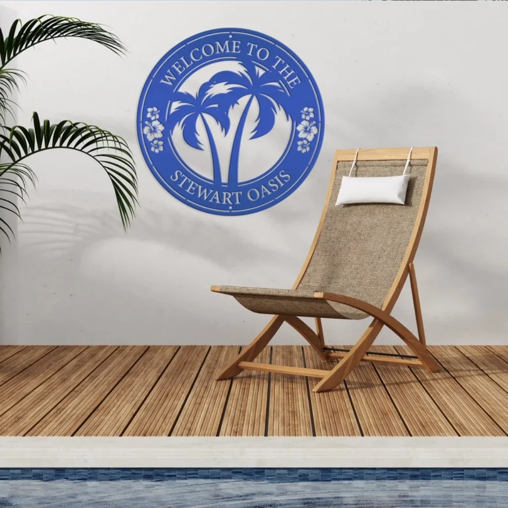 Персонализированный знак тропического патио индивидуальный декор для бассейна