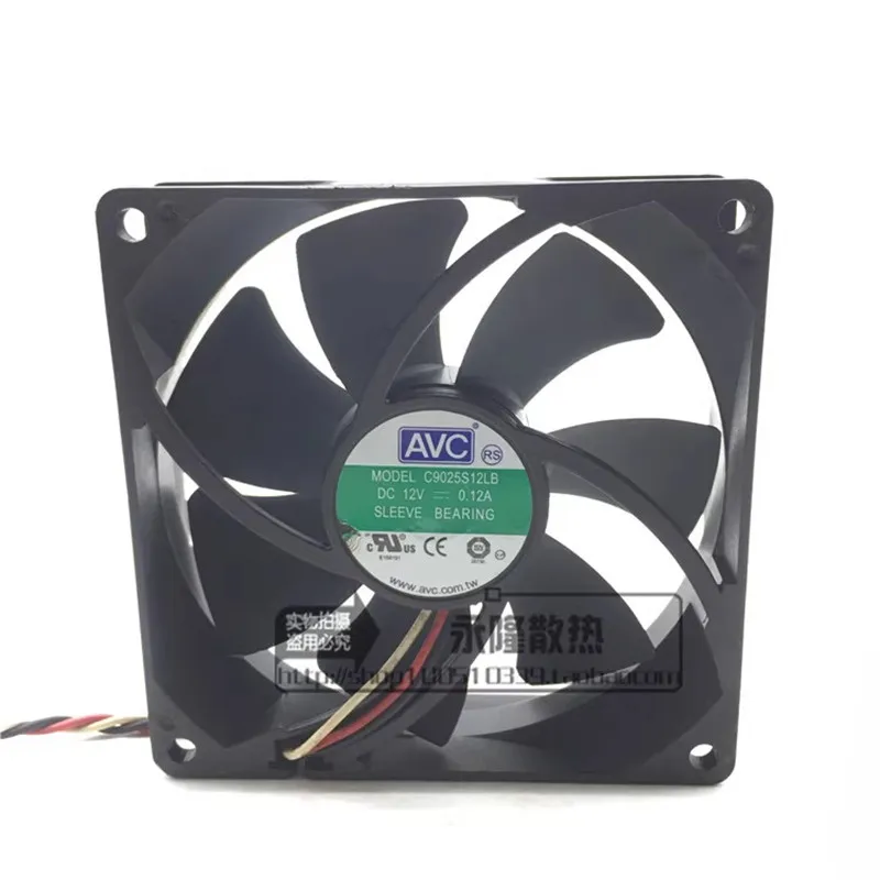 Оригинальный бесшумный 3-проводной Вентилятор охлаждения процессора 9 см 90*90*25 мм 12 В 0,12 а c9025s12 lb