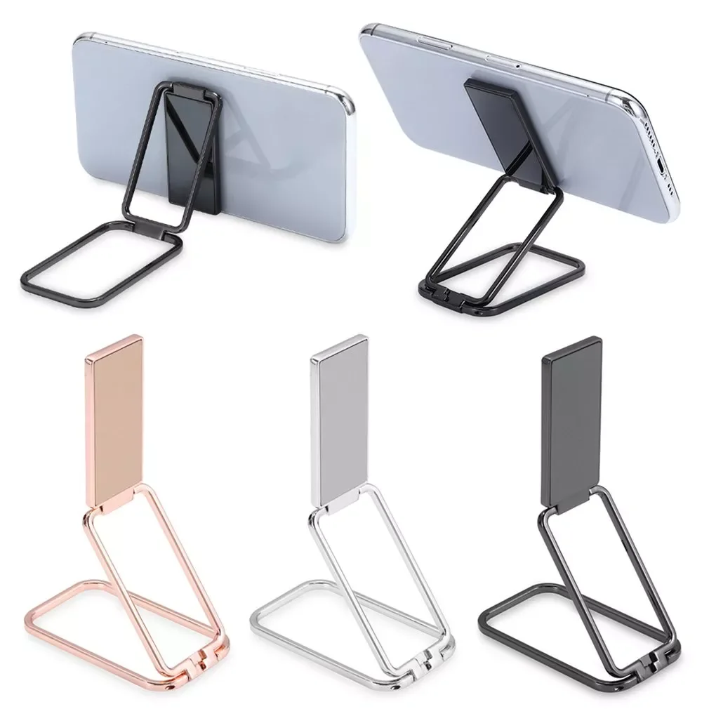 

Rotation Foldable Mobile Phone Stand Back Ultra Thin Phone Ring Holder Multi Angle Portable For Desk Metal Finger Kickstand