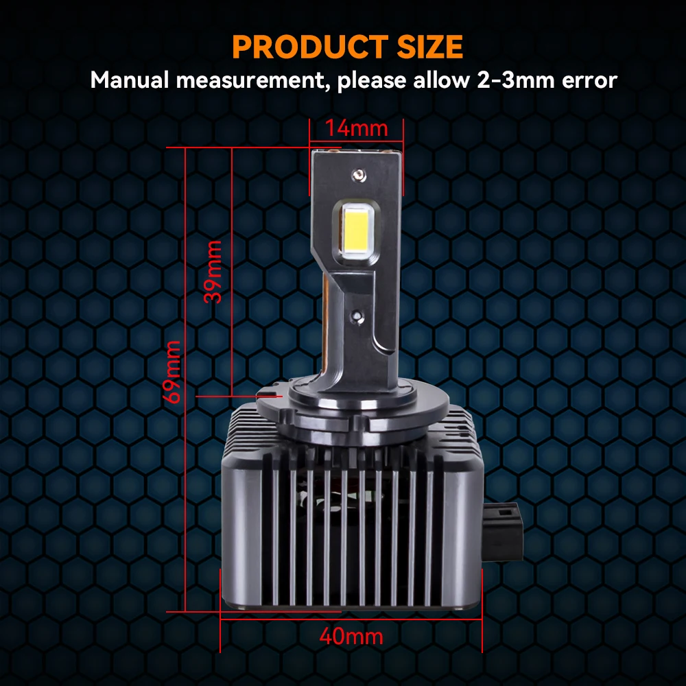 Светодиодные фары D3S D1S для автомобиля Canbus D2S D4S D5S D1R D2R D3R Turbo автомобильные лампы