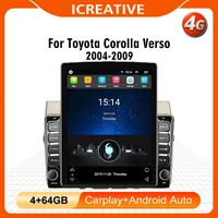 for toyota corolla verso 2004 2009 4g carplay android 9 7 tesla screen car multimedia player gps navigator autoradio stereo bt