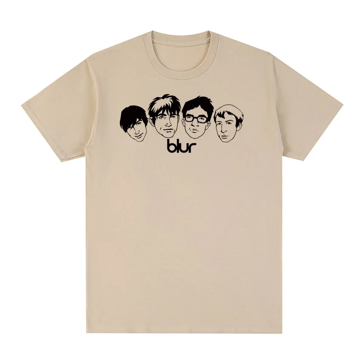 

Blur Vintage T-shirt Damon Albarn Distressed Logo Casual Boy Cotton Men T shirt New Tee Tshirt Womens Tops