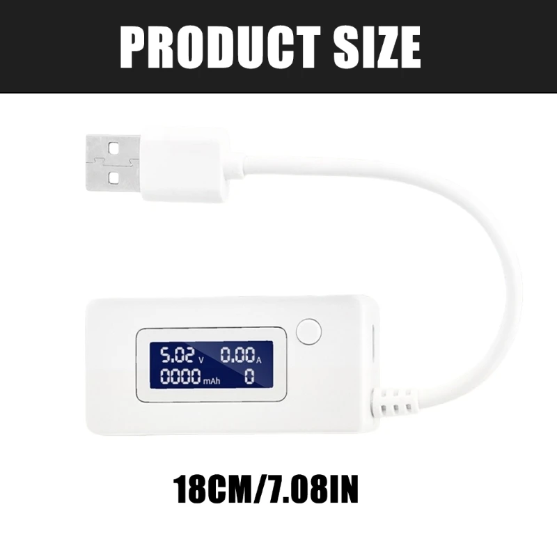 Амперметр детектор USB мультиметр тестер напряжения тока портативный Прямая