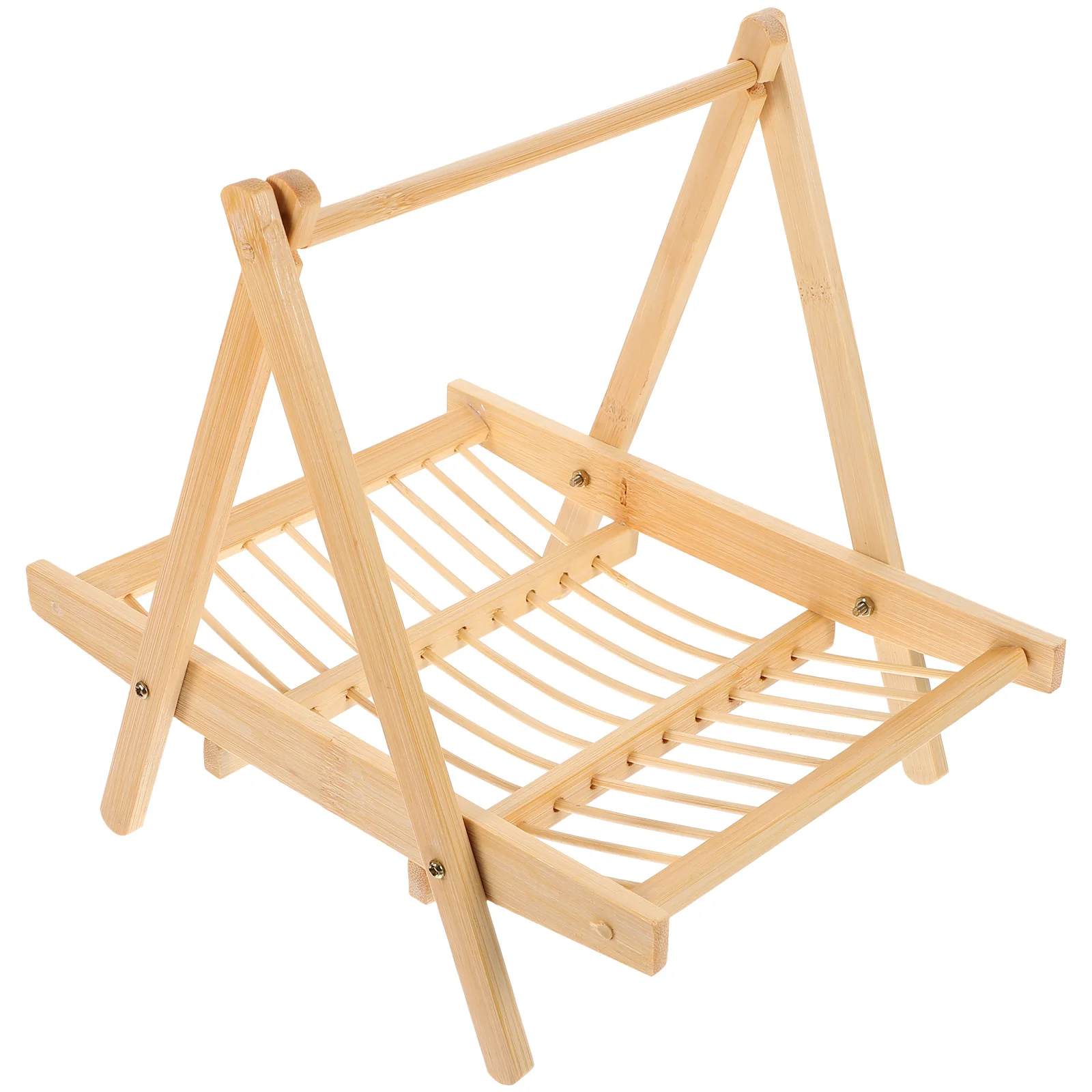 

Bamboo Fruit Basket Handheld Fruit Rack Multi-function Snack Basket Household Vegetable Rack