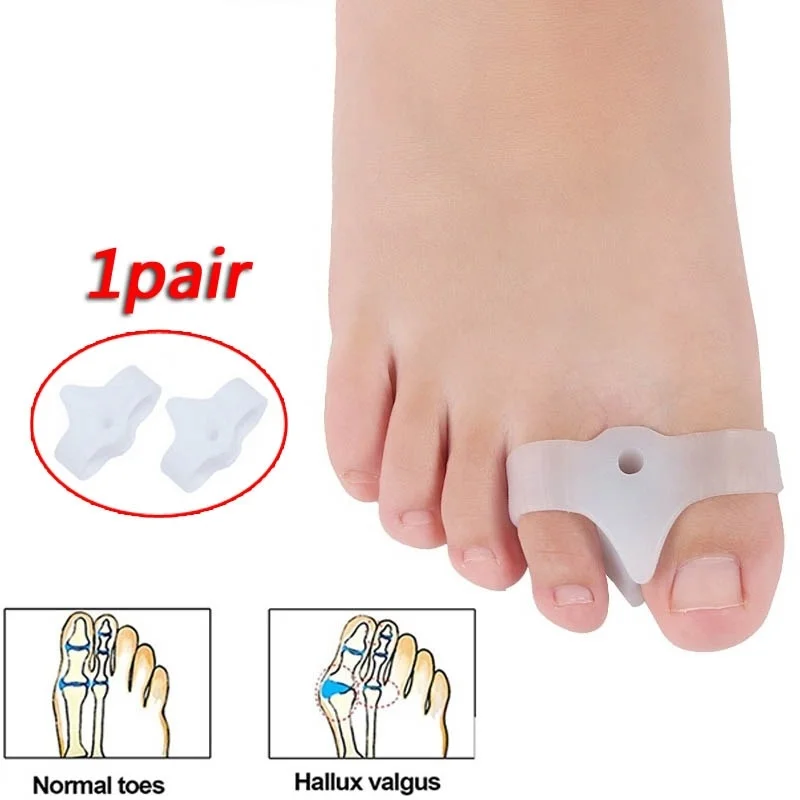 

Sdotter Delysia King 1 Pair Gel Foot Fingers Thumb Valgus Protector Silicone Toe Separator Bunion Adjuster Hallux Guard Feet Car