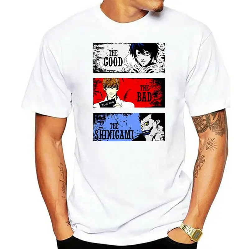 

Death Note T-Shirt The Good The Bad The Shinigami Anime Manga Adult Kids Tee Top Free Shipping Light Tee Shirt