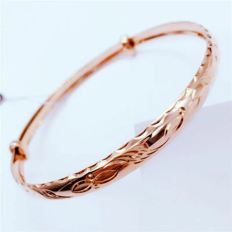

New pure Russian purple gold 585 bracelet plated with 14K rose gold luxury classic sense of design Jewelry for women give gifts