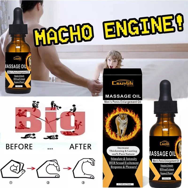 Penis Thickening Growth Enlarge Massage Enlargement Oils Man Big Dick Enlargment Liquid Cock Erection Enhance Men Health Care