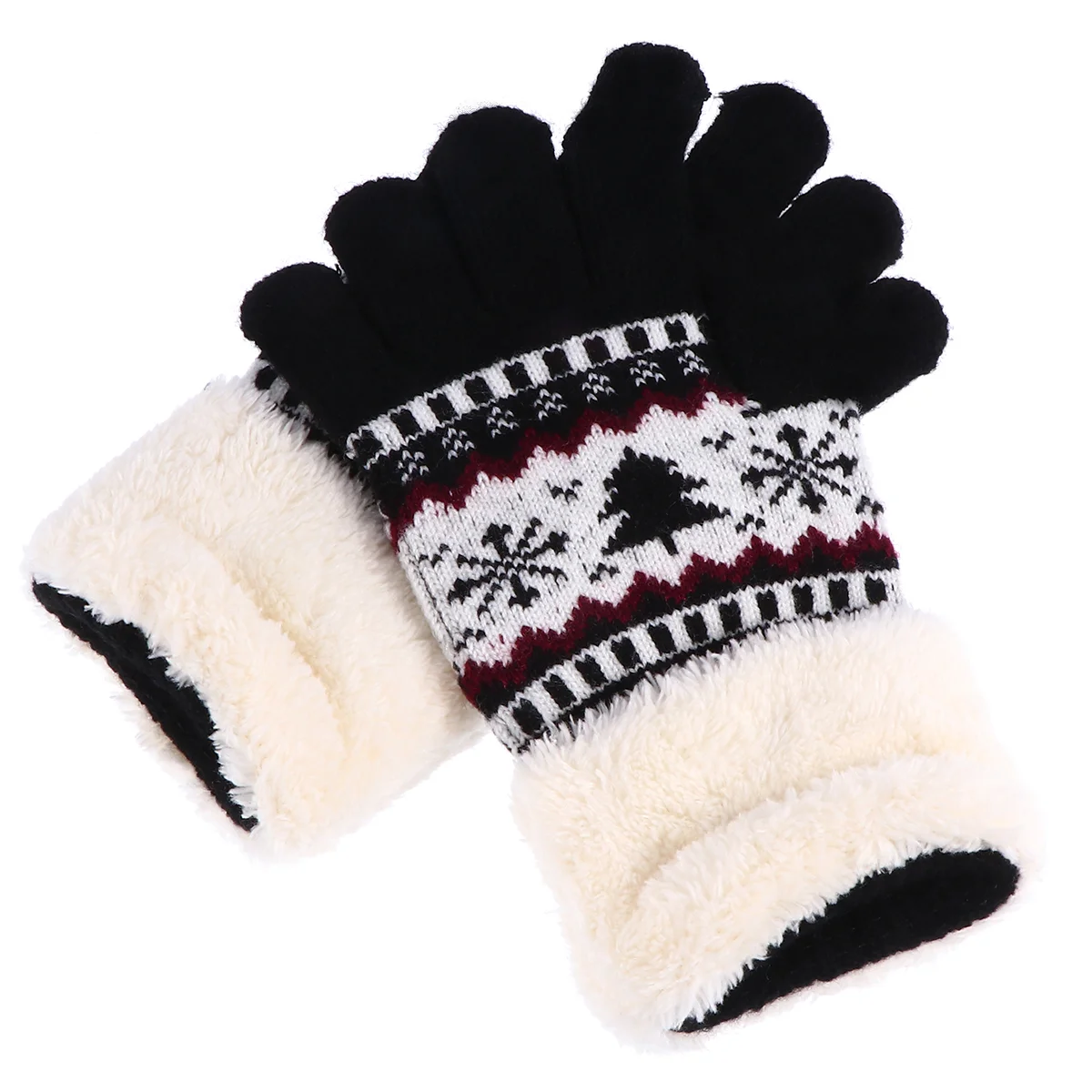 

Gloves Warmchristmas Knittedfull Handfinger Texting Weather Cold Supplies Gift Animal Snowflake Winter Men Holiday Mittens Knit