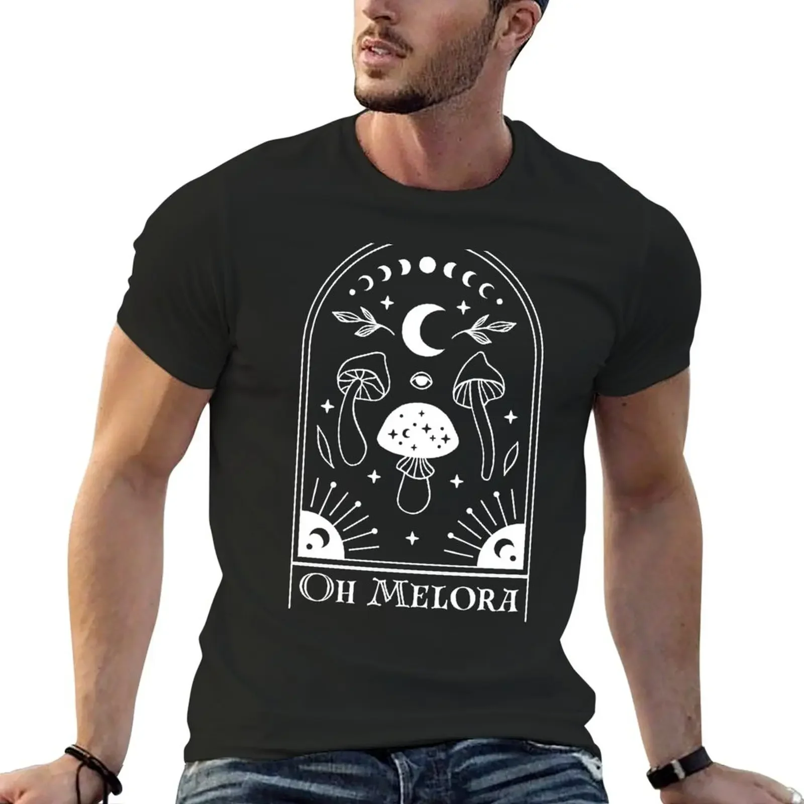 Oh Melora-NADDPOD Стиль Таро Грибы Moonshine Cybin БЕЛАЯ футболка для мальчиков с животным
