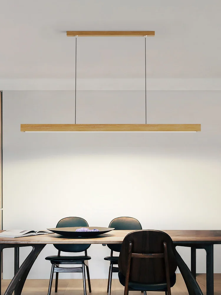 

Pendant Lamp Led Art Chandelier Light Room Decor Christmas Decoration Log simple modern designer bar counter strip Japanese