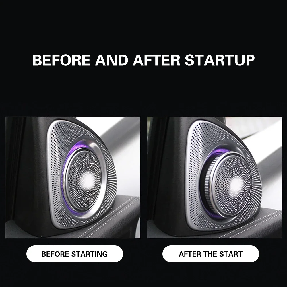 Поворотный светящийся твитер 64 цвета для Mercedes Benz W213 W205 W222 X253 Glc E C S Class